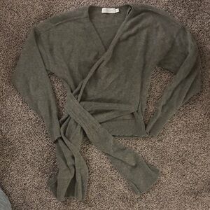 Jonathan Simkhai Khaki V-Neck Sweater